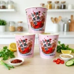 650ml Pink Double Wall Disposable Paper Cup for Instant Noodles Ramen Bowl | Waterproof Soup Container OEM Wholesale