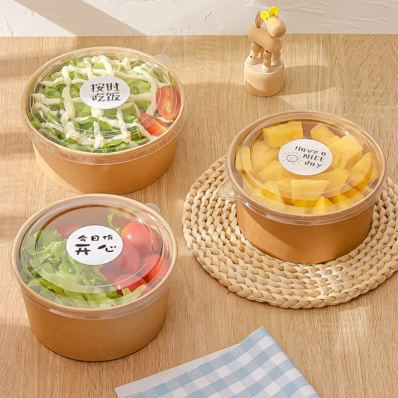 Heacce7266cd1478c9ba7e6a0efe335d2c.webp YBLPAK Custom 25oz Disposable Paper Salad Bowls with PE/PP/PLA Lining Perfect for Takeout Catering Restaurants or Home Meal Prep - Imagen 1