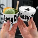 Xiamen Eco-Friendly Frozen Yogurt Cups 3oz-12oz Disposable With Lid PE Coated Leakproof Custom Logo Paper Cups for Ice Cream Rum