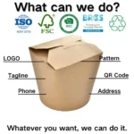 YBLPAK Recyclable Kraft Paper Takeaway Food Containers Eco Friendly Paper Pasta Cups Leak & Grease Resistant Lunch Boxes Takeout - 画像 (6)