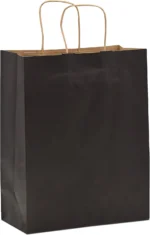 Black Kraft Paper Bags with Handles Bulk, Gift Bags, Craft Grocery Shopping Retail Party Favors Wedding Bags Sacks – Image 3