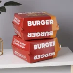 YBLPAK Disposable Clamshell Burger Containers Kraft Paper Take Out Hamburger Boxes for Appetizers Desserts Street Foods Sandwich - 画像 (4)