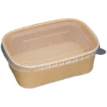 Emballages Alimentaires Round Brown Biodegradable Eco-Friendly Take Away Salad Fast Kraft Paper Packaging Bowl
