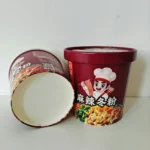 YBLPAK Custom Logo Reusable Biodegradable Disposable Food Grade Paper Cups for Snack Cookie Milk Ramen Instant Noodles with Lids - 画像 (3)