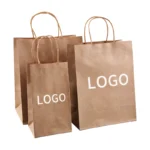 26*12*33 Custom Packaging Eco-friendly Colorful Custom Printing Retail Candy Wrapping Kraft Paper Bag With Handle - Image 2