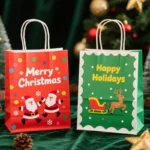 Christmas Paper Gift Bags Packaging With Handle for Holiday Paper Gift Bags, Christmas Goody Bags
