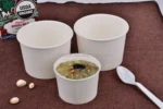 Hot Selling Custom 20oz Disposable Single Wall Paper Soup Bowl Includes Paper Lid - Imagen 3