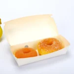 YBLPAK Hot Disposable Sandwich Box Recyclable White Kraft Paper Burger Box Greaseproof Fast Food Packaging for Picnic Restaurant - 画像 (4)